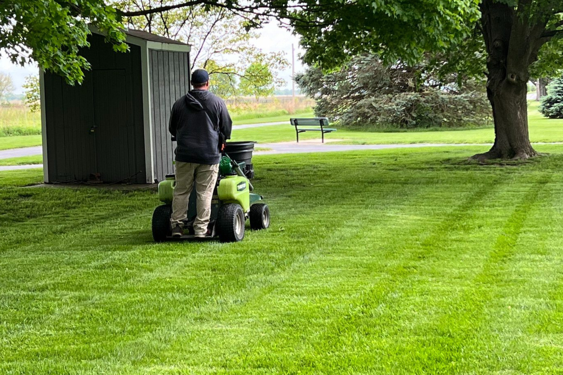 Healthy cool-season lawn maintained by Taylor's Way in Northern Illinois